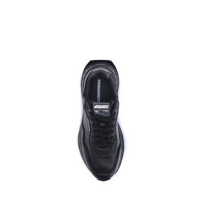 Dsquared² Black Leather Bos Taurus Model Sneakers