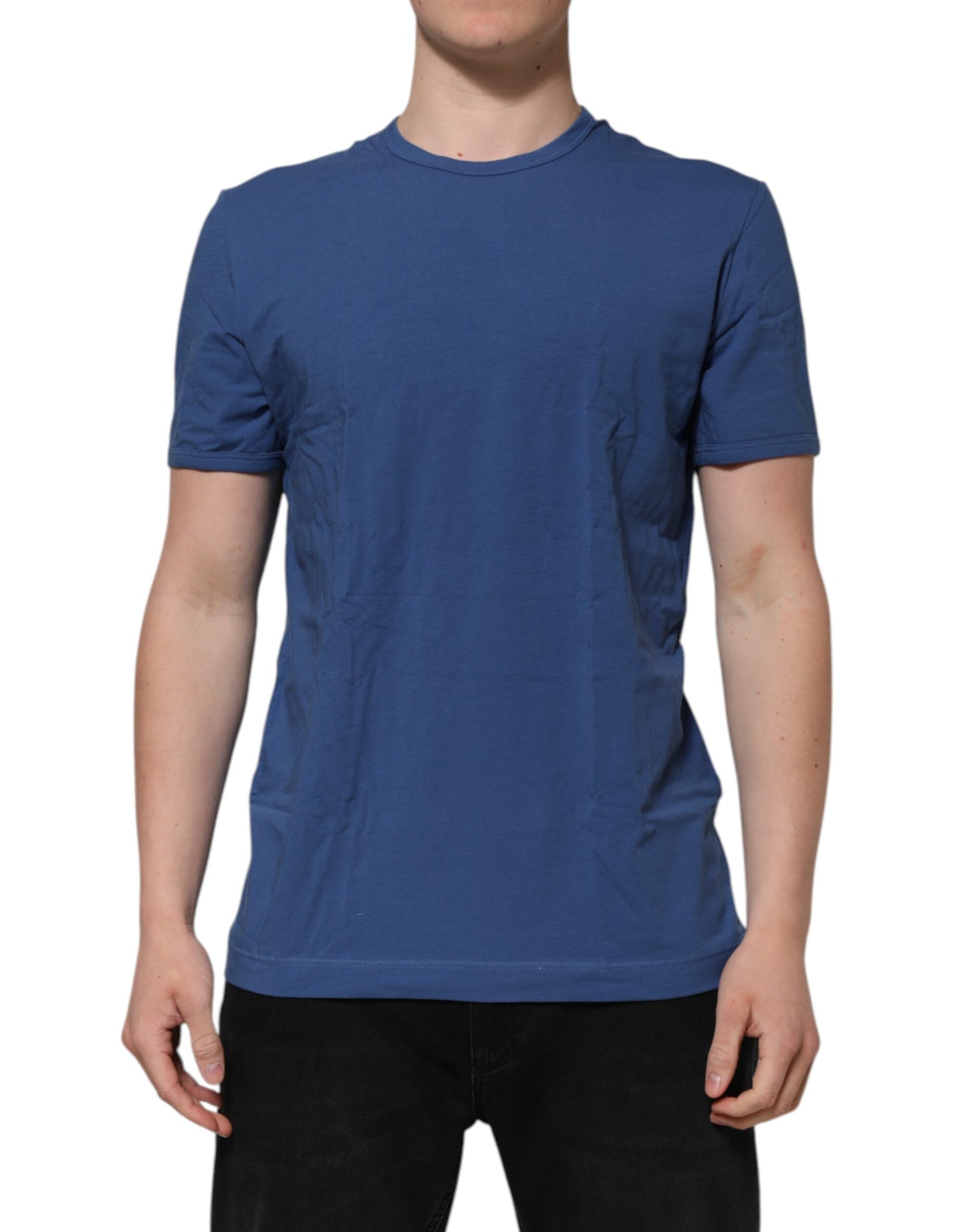 Camiseta Interior Dolce & Gabbana de Algodón Azul para Hombre con Cuello Redondo
