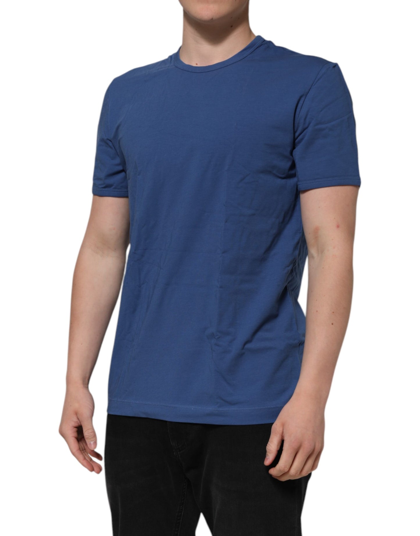 Camiseta Interior Dolce & Gabbana de Algodón Azul para Hombre con Cuello Redondo