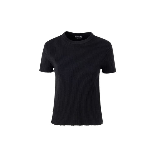 Camiseta de seda negra Tom Ford