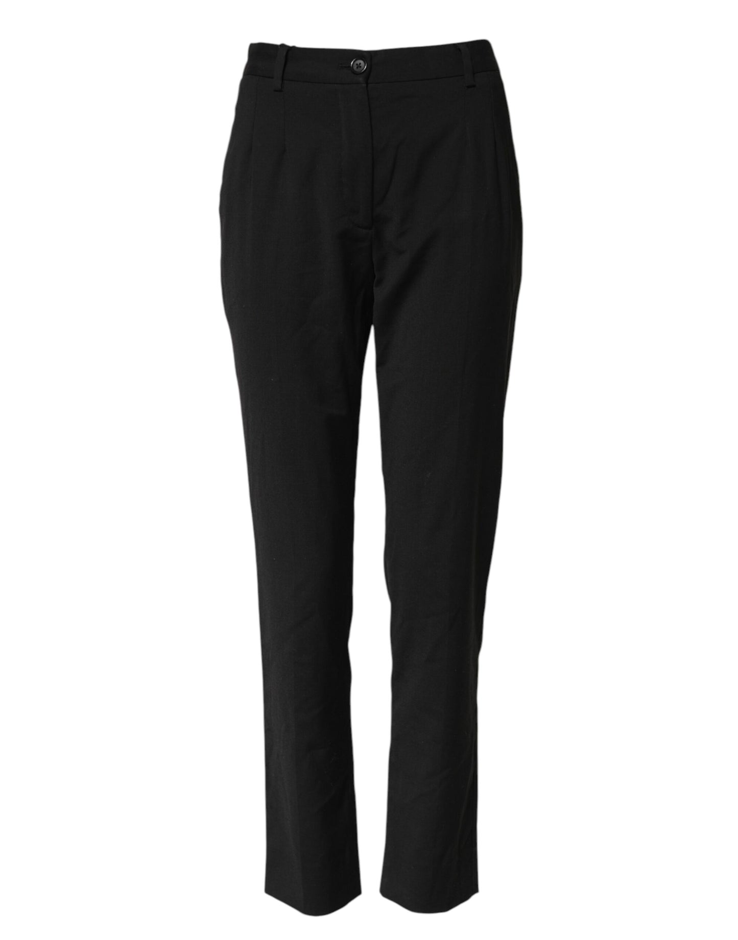 Pantalones Tapered de Talle Alto con Logotipo STAFF de Dolce & Gabbana Negros