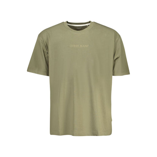 Camiseta de algodón verde Guess Jeans para hombre