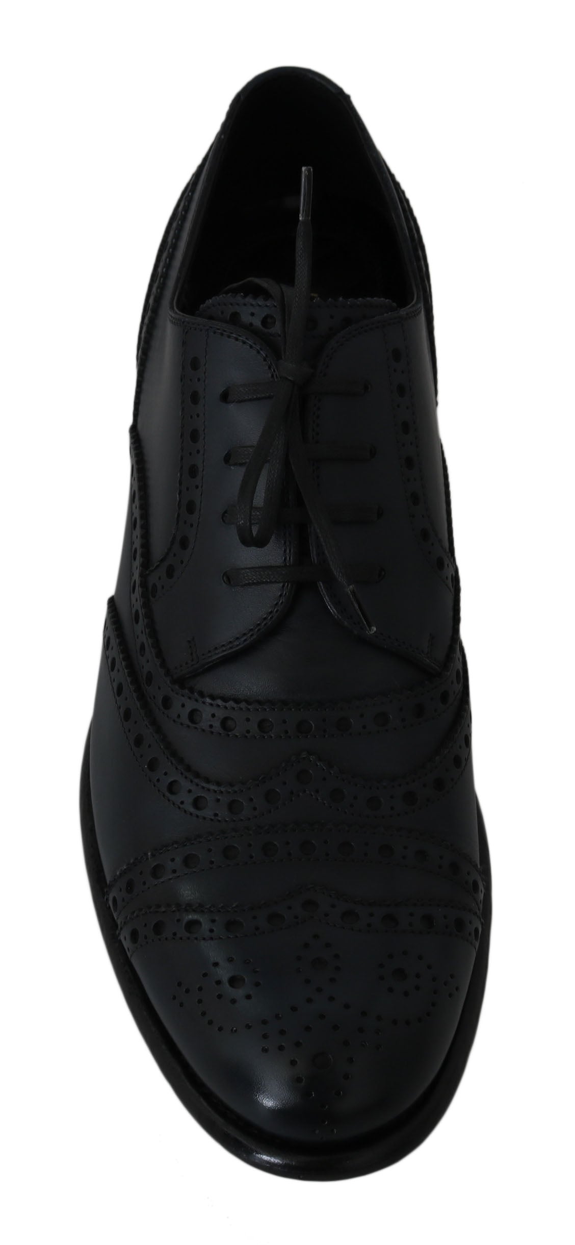 Zapatos de vestir Oxford brogue de cuero azul oscuro Dolce & Gabbana