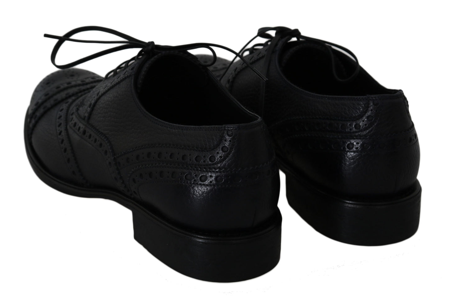 Zapatos de vestir Oxford con puntera de piel azul Dolce & Gabbana