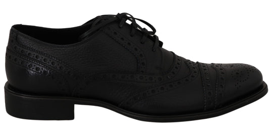 Zapatos de vestir Oxford con puntera de piel azul Dolce & Gabbana