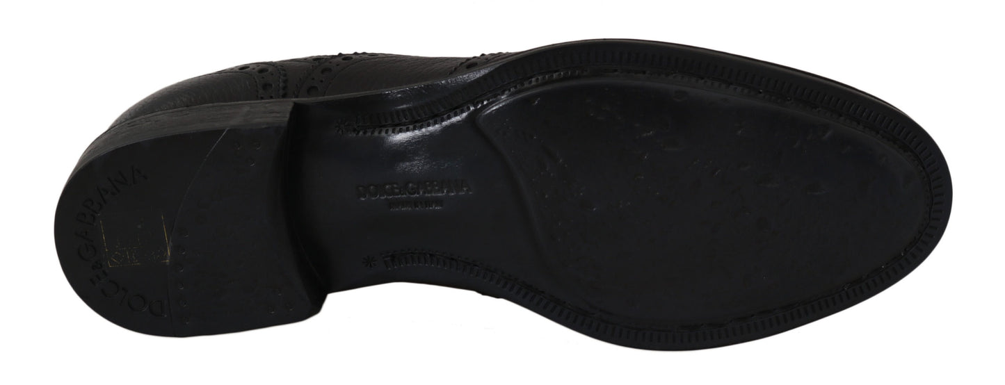 Zapatos de vestir Oxford con puntera de piel azul Dolce & Gabbana