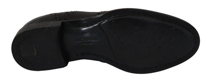 Zapatos de vestir Oxford con puntera de piel azul Dolce & Gabbana