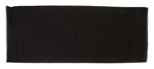 Bufanda envolvente a rayas de lana virgen gris oscuro de Dolce & Gabbana