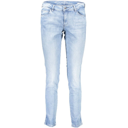 Guess Jeans Azzurro Vaqueros de algodón orgánico para mujer