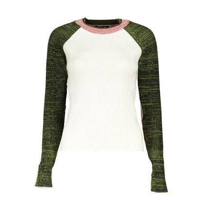 Suéter de viscosa blanco Desigual para mujer