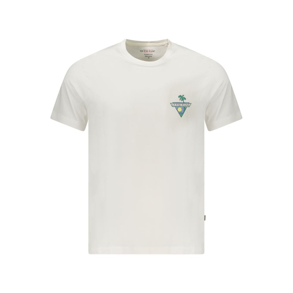 Camiseta de hombre Guess Jeans Bianco de algodón orgánico