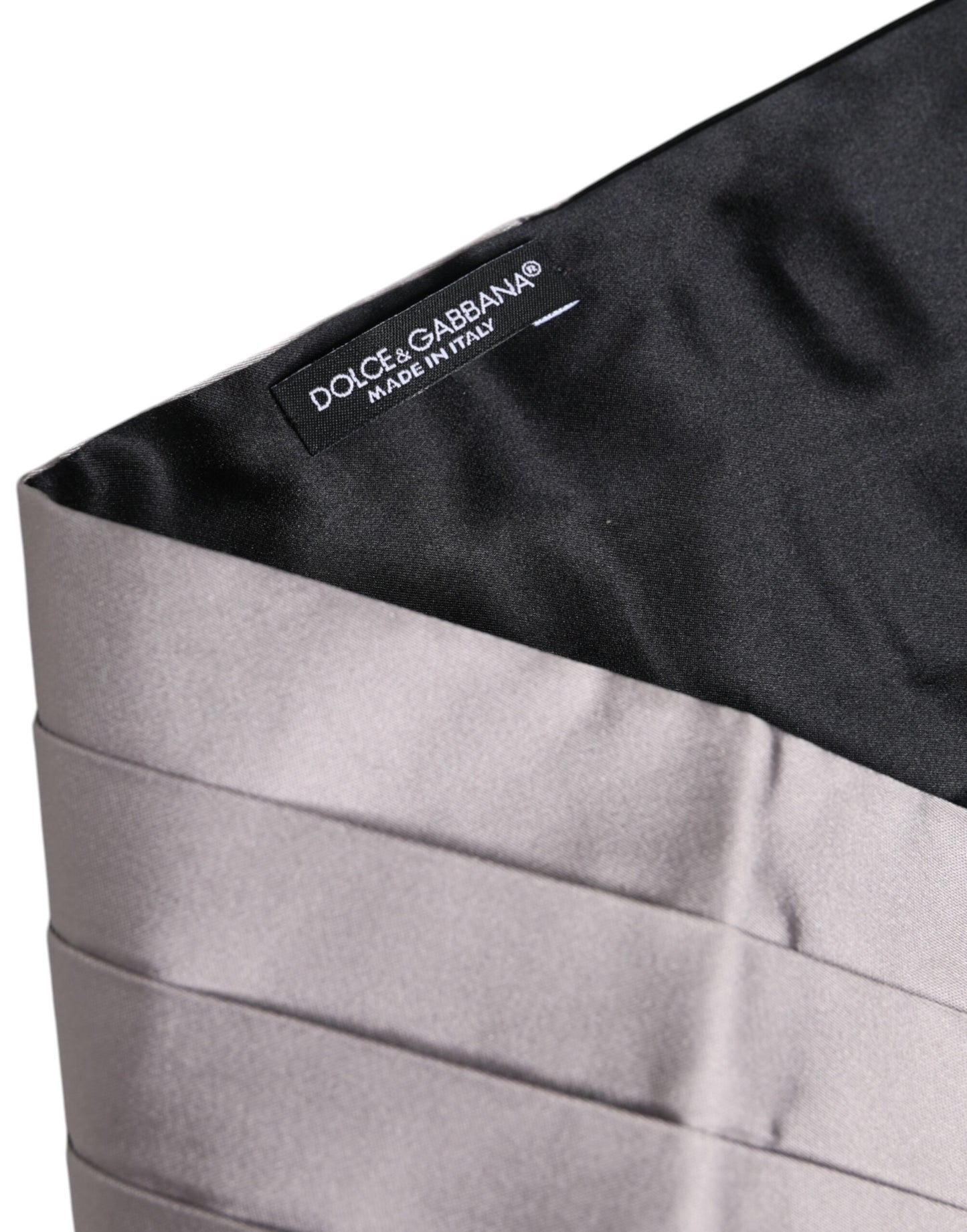 Dolce & Gabbana Hombres Gris 100% Seda Cinturón Ancho Fajín