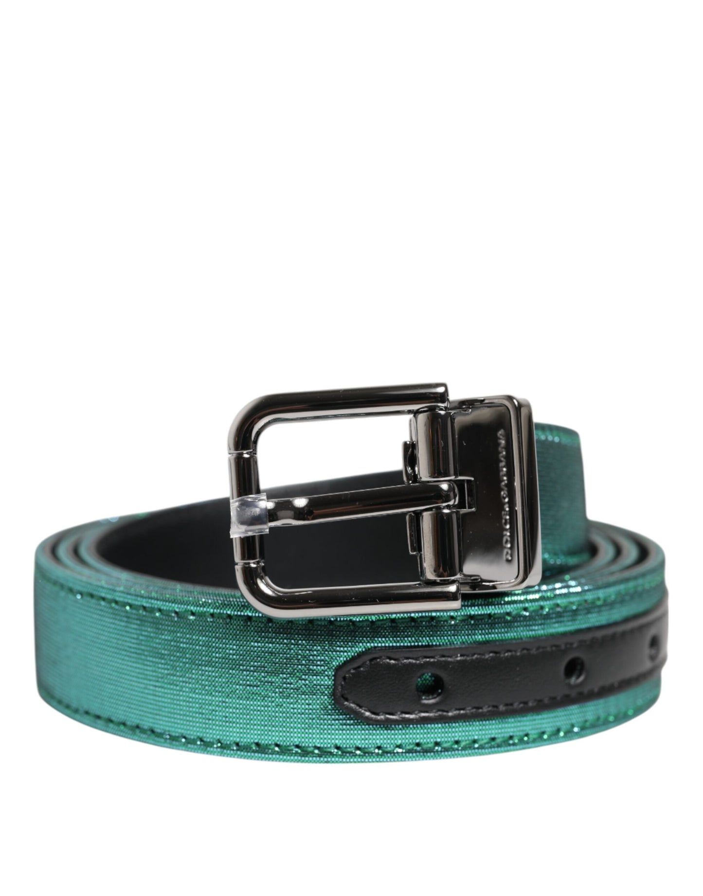 Cinturón Dolce & Gabbana de Poliéster Verde y Negro con Hebilla de Metal