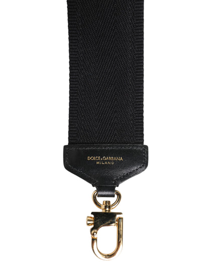 Correa de hombro Dolce & Gabbana de algodón negro estampada para bolso de mujer