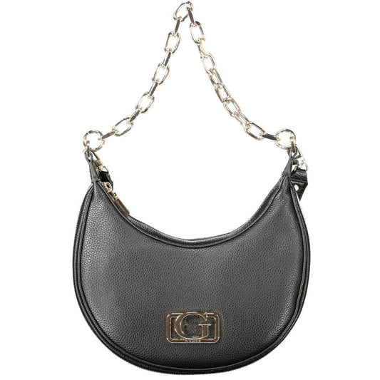 Bolso de mano de poliuretano negro para mujer Guess Jeans