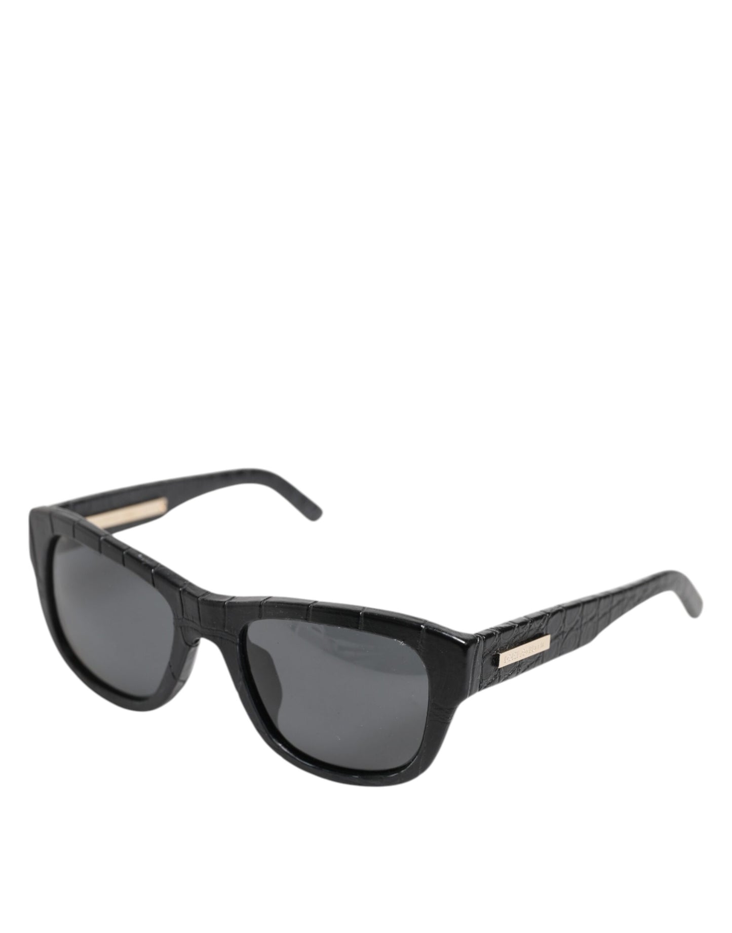 Gafas de sol Dolce & Gabbana DG4177 con montura de cuero negro y lentes tintadas