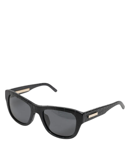 Gafas de sol Dolce & Gabbana DG4177 con montura de cuero negro y lentes tintadas