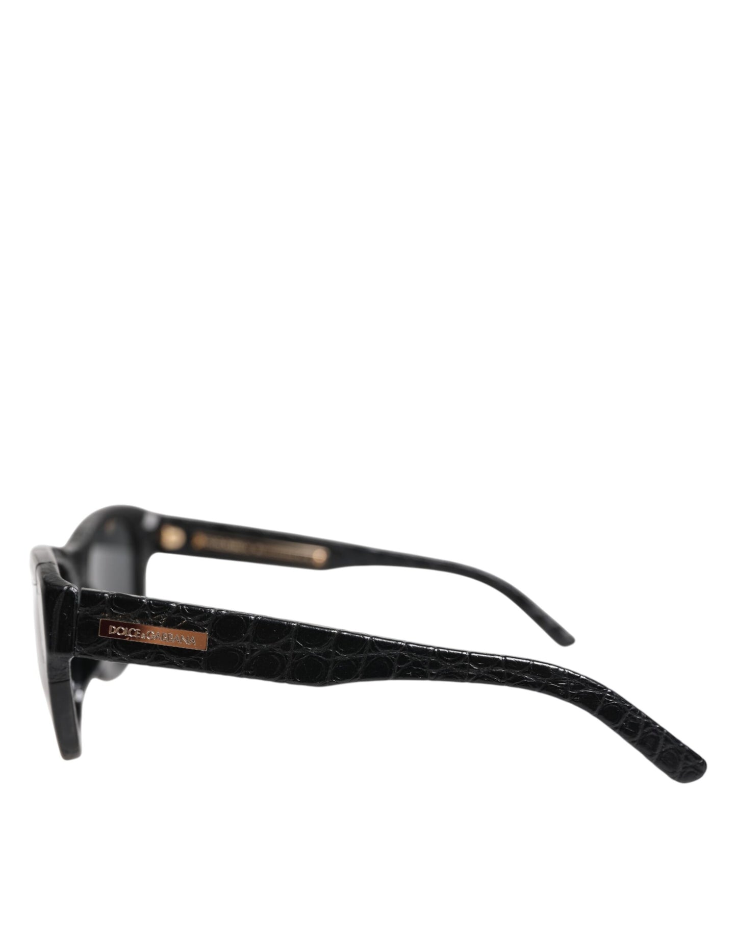 Gafas de sol Dolce & Gabbana DG4177 con montura de cuero negro y lentes tintadas