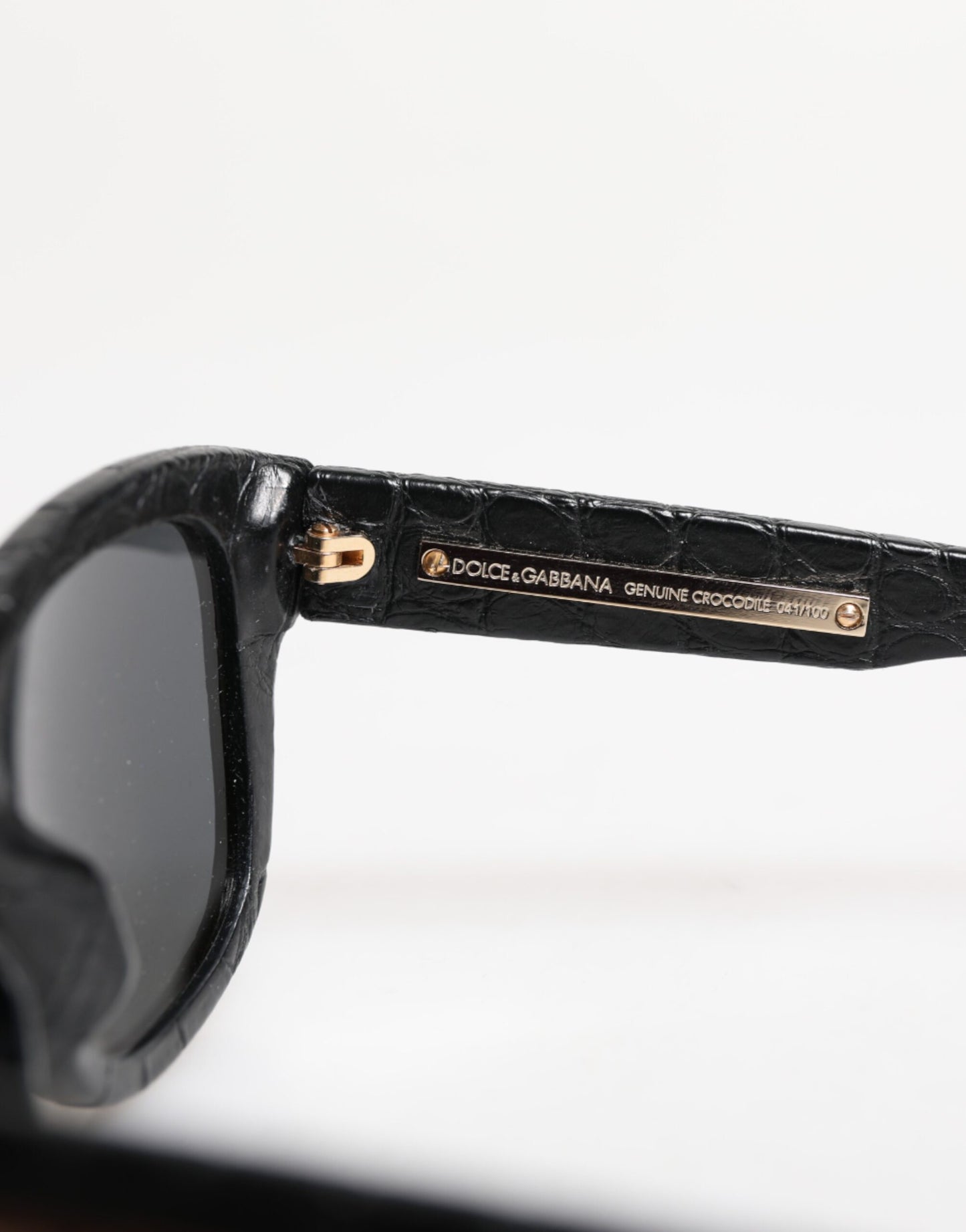 Gafas de sol Dolce & Gabbana DG4177 con montura de cuero negro y lentes tintadas