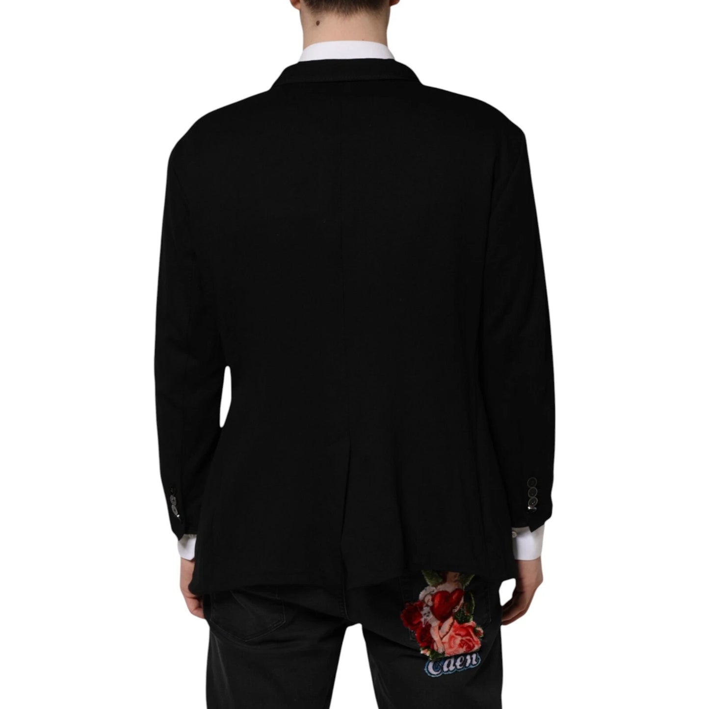 Dolce & Gabbana Americana Negra de Viscosa con Corona DG