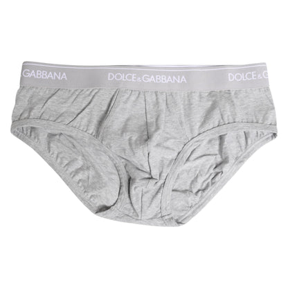 Calzoncillo regular elástico de algodón gris Dolce & Gabbana