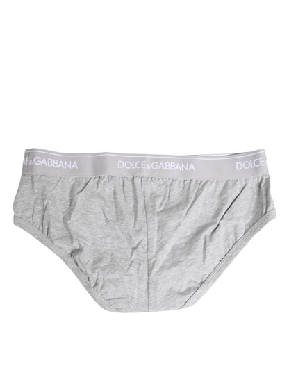 Calzoncillo regular elástico de algodón gris Dolce & Gabbana