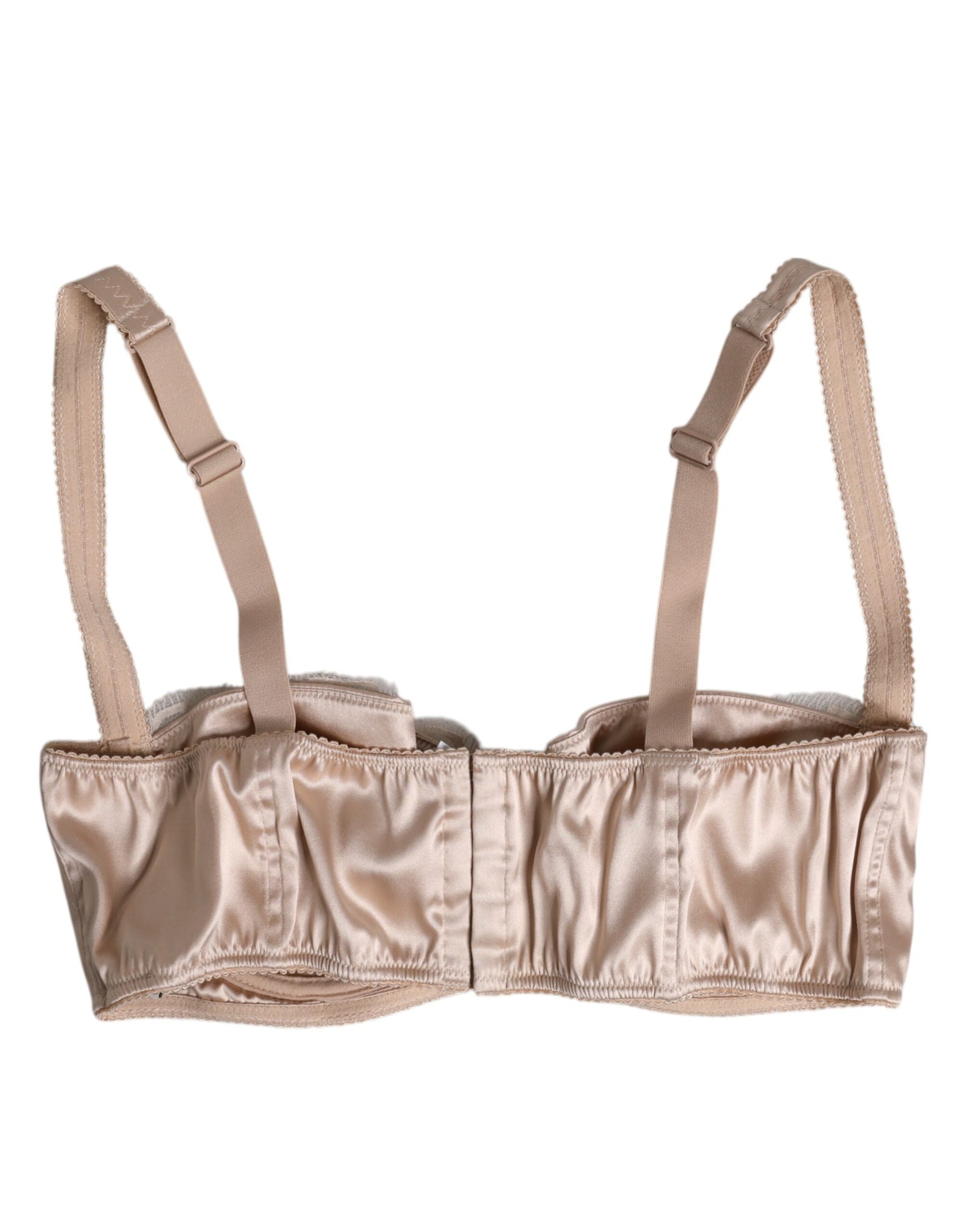 Sujetador balconette con aros de seda beige Dolce & Gabbana Ropa interior