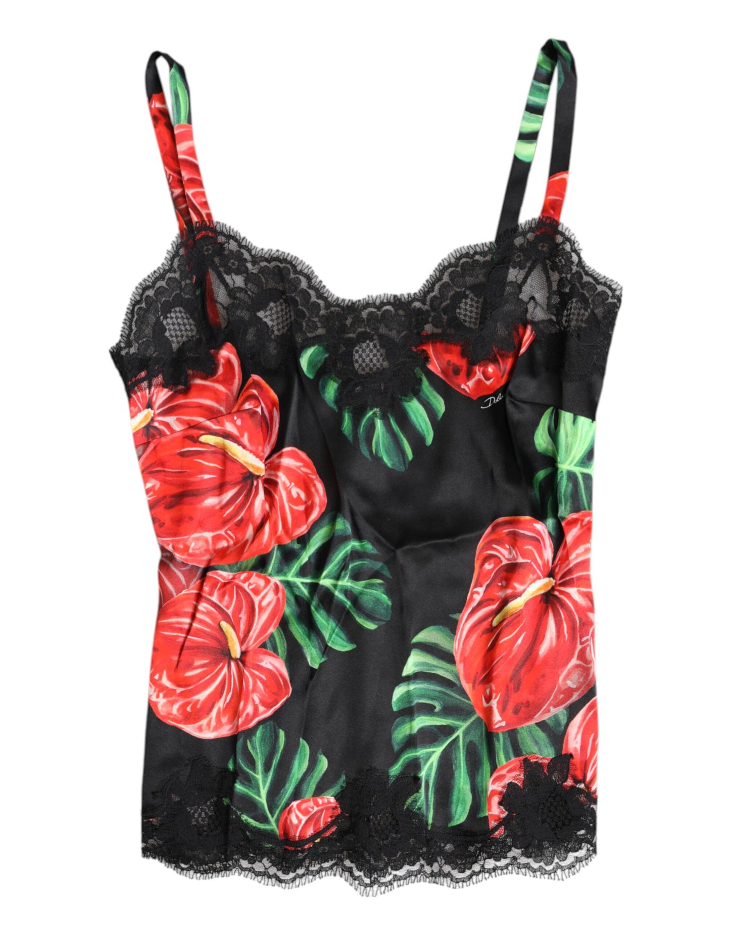 Dolce & Gabbana Sujetador de Lencería de Seda Floral Multicolor