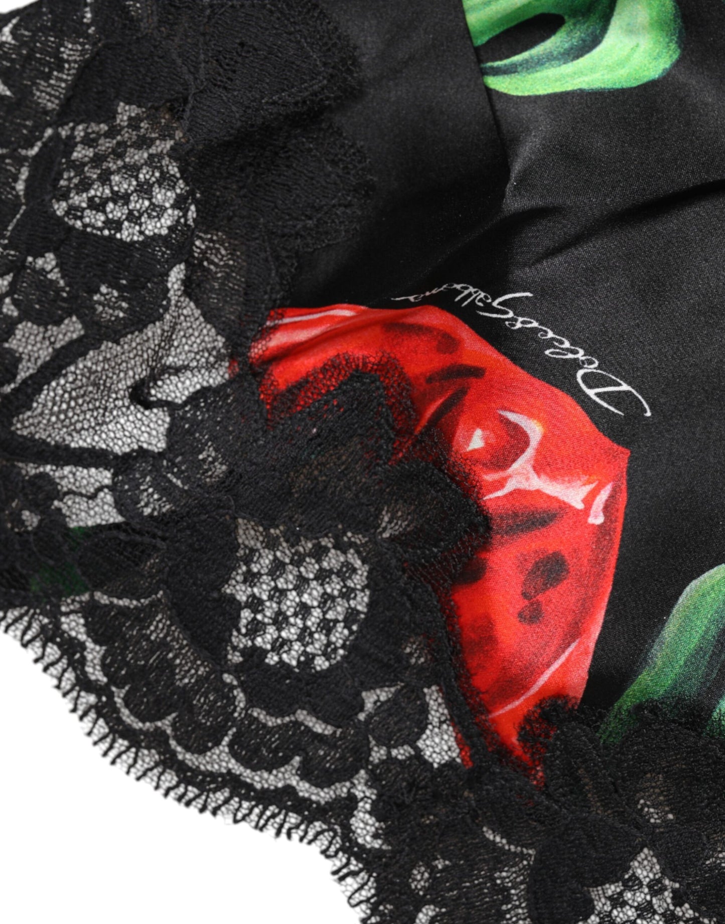 Dolce & Gabbana Sujetador de Lencería de Seda Floral Multicolor