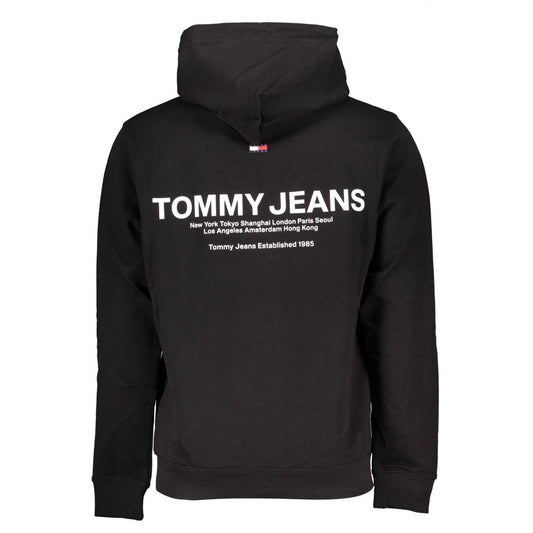 Sudadera de algodón negra para hombre Tommy Hilfiger