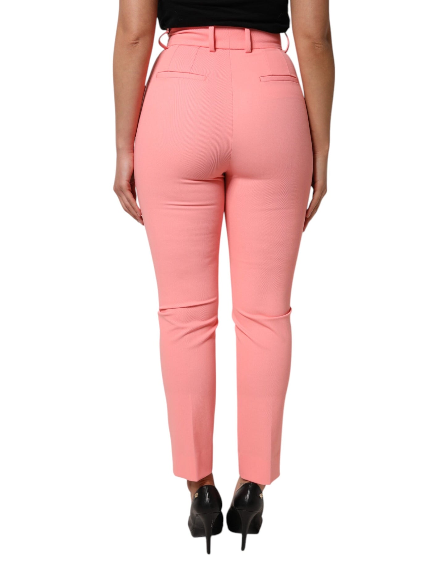 Pantalones pitillo de talle alto Dolce & Gabbana rosas