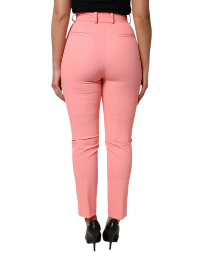 Pantalones pitillo de talle alto Dolce & Gabbana rosas