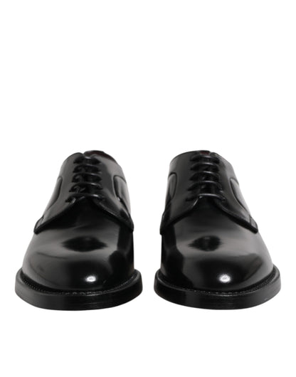 Zapatos Derby Dolce & Gabbana de Cuero de Becerro Negro con Cordones