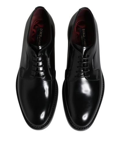 Zapatos Derby Dolce & Gabbana de Cuero de Becerro Negro con Cordones