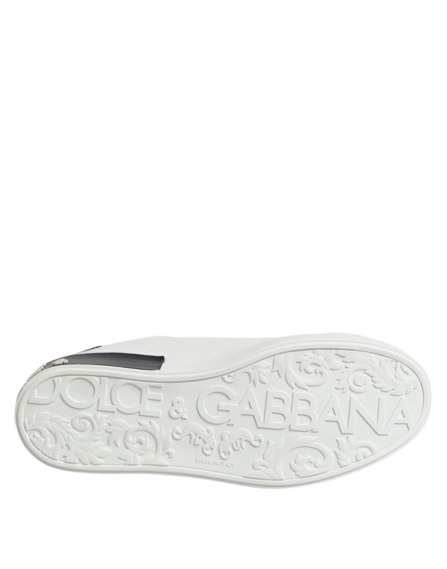Zapatillas Dolce & Gabbana Portofino de Piel Blanca y Negra