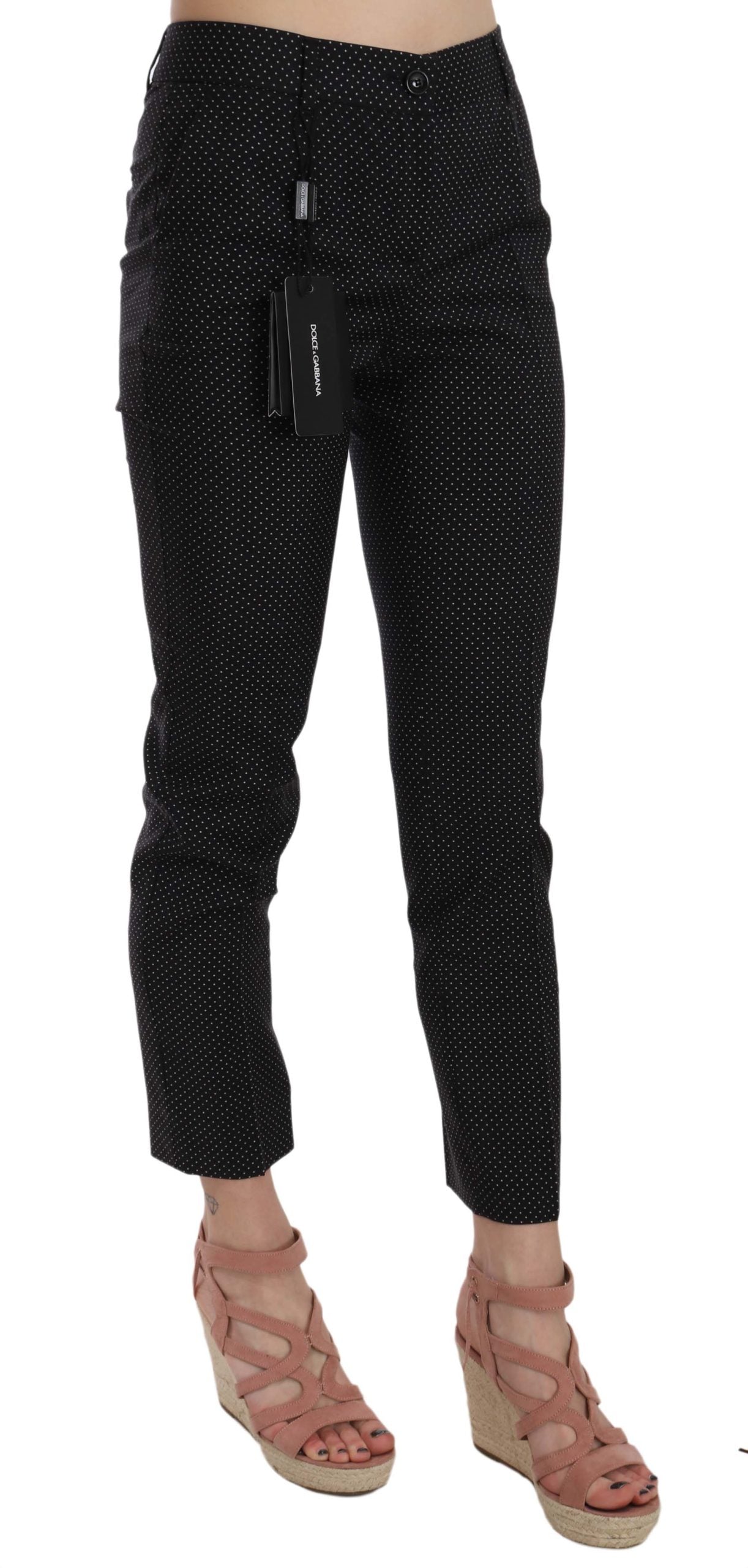 Pantalones capri ajustados estampados de lunares Dolce & Gabbana