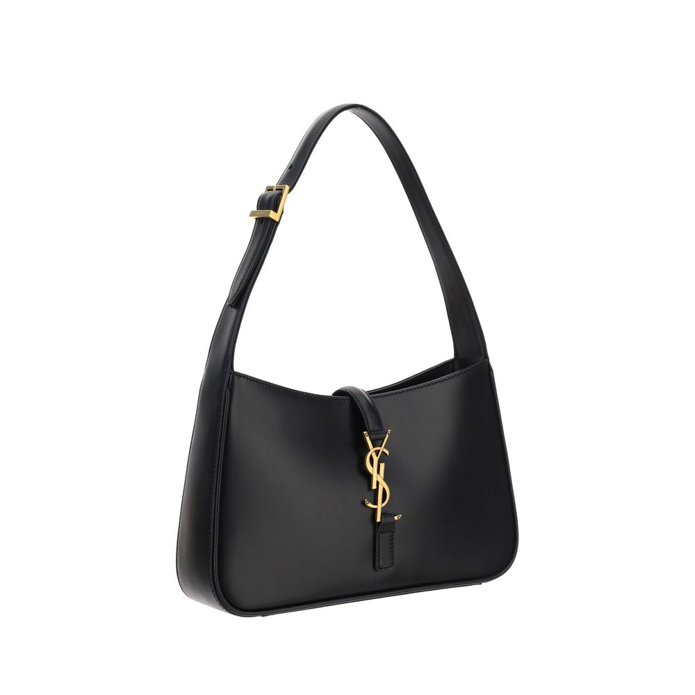 Bolso de mano Saint Laurent de piel de becerro negra Bos Taurus
