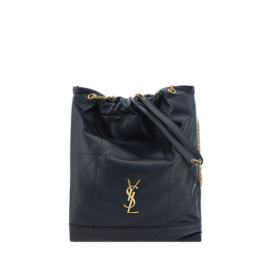 Bolso de hombro Saint Laurent negro de piel de cordero Ovis Aries Aries