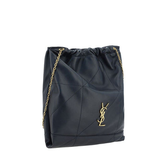 Bolso de hombro Saint Laurent negro de piel de cordero Ovis Aries Aries