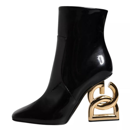 Botas Dolce & Gabbana Jackie de Cuero Negro a Media Pierna