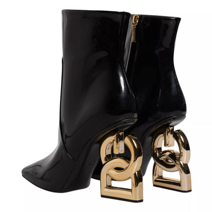 Botas Dolce & Gabbana Jackie de Cuero Negro a Media Pierna