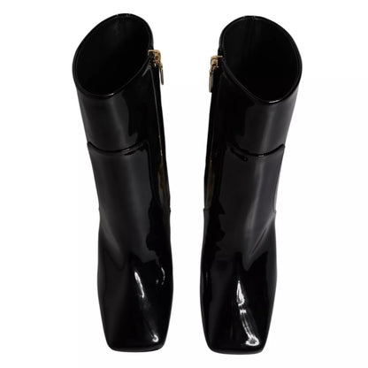 Botas Dolce & Gabbana Jackie de Cuero Negro a Media Pierna