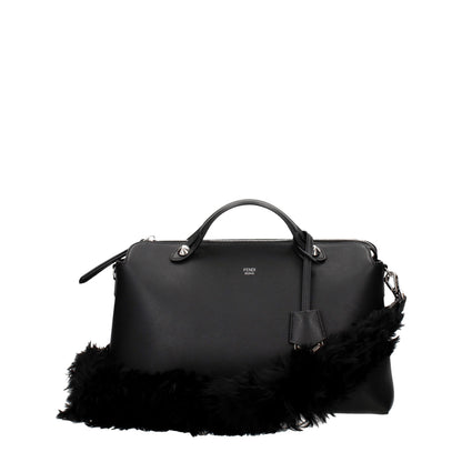 Bolso de hombro Fendi de cuero negro