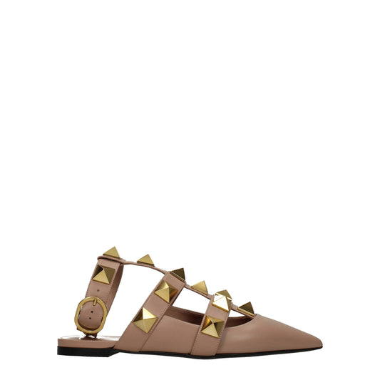 Sandalias planas Valentino Garavani de piel rosa