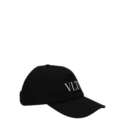 Valentino Garavani Gorra De Béisbol De Algodón Negro