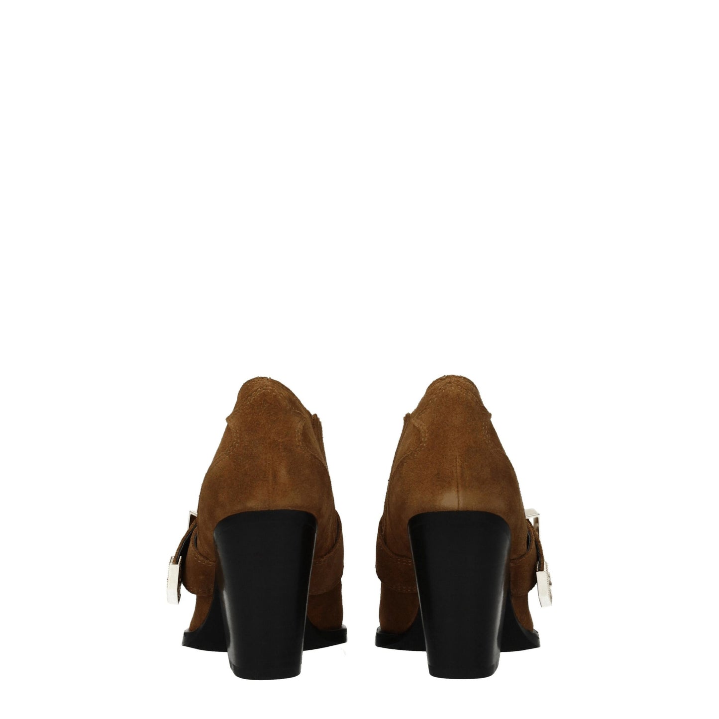 Botines de cuero marrón Versace Jeans