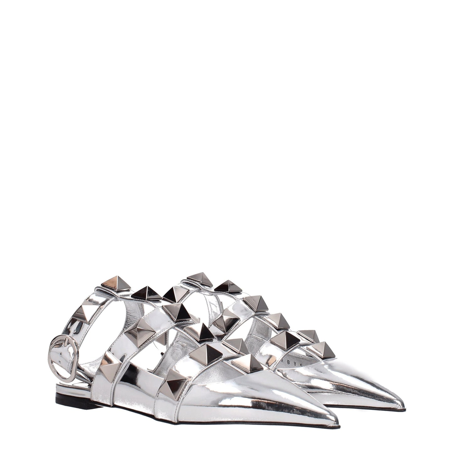 Sandalias planas Valentino Garavani de piel gris