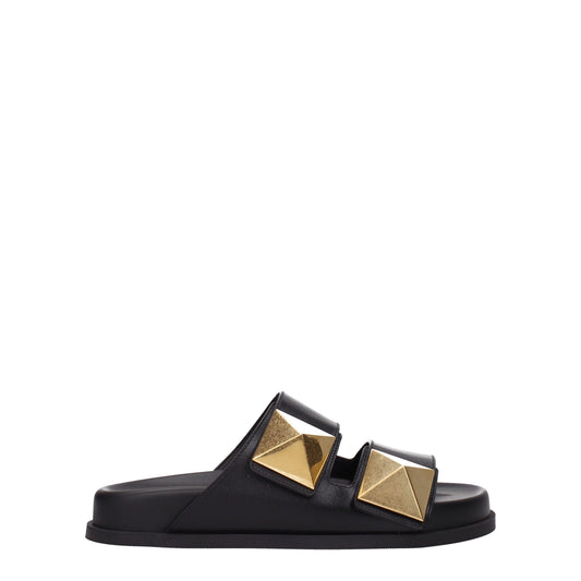 Zapatillas de piel negras Valentino Garavani