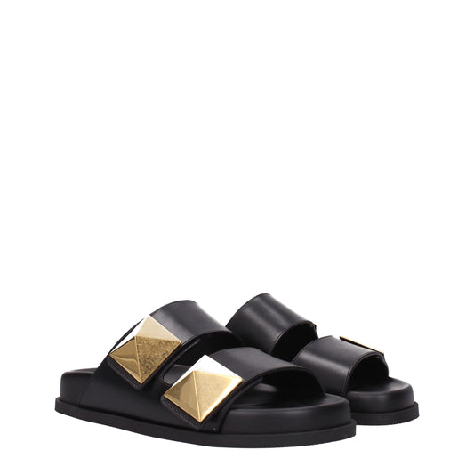 Zapatillas de piel negras Valentino Garavani