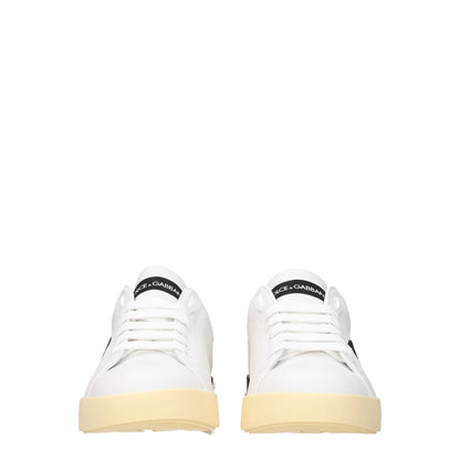 Zapatillas bajas de piel blanca Dolce & Gabbana